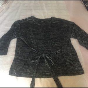 Lucky Brand tie front sweater, only worn once!